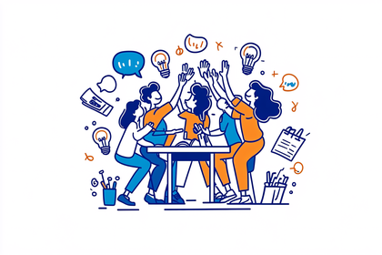 Teamwork Success Illustration
