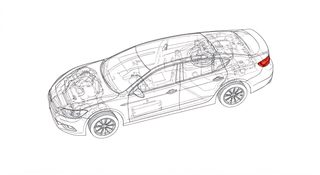 car-technical-wireframe
