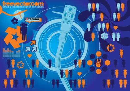 Techno Free Vector