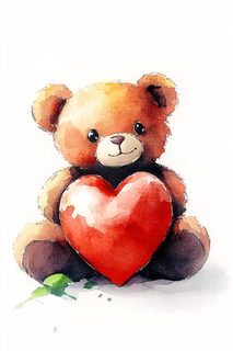 Teddy Bear Holding Heart