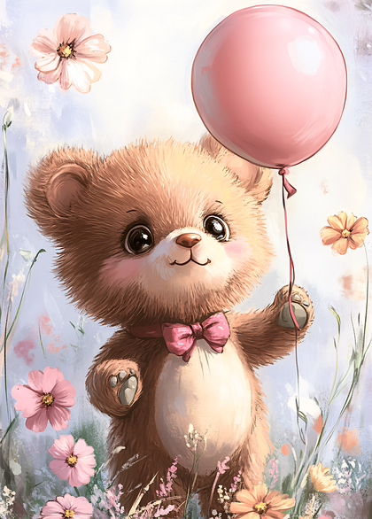 Teddy Bear With Balloon