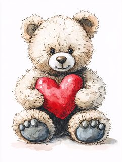 Teddy Bear with Red Heart