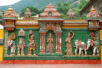 Temple Wall Art Sculptures