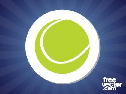 Tennis Ball Sticker Free Vector