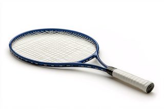 Tennis Racquet on White Background