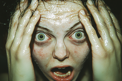 Terrified Woman Screaming