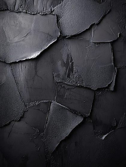 Textured Black Stone Wall