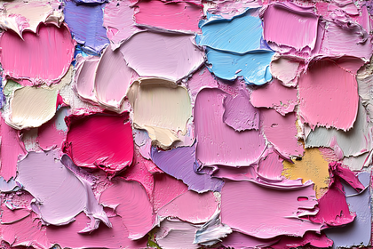 Textured Brushstrokes in Pink and Purple