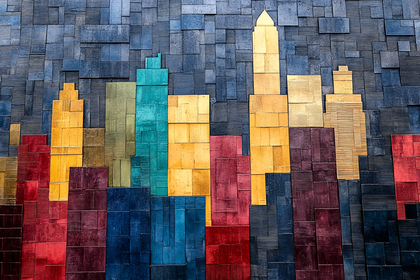 Textured Cityscape Wall Art
