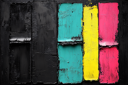 Textured Color Blocks Abstract Painting