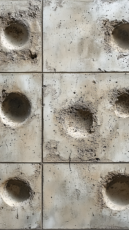 Textured Concrete Tiles With Depressions
