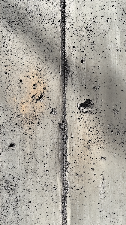 Textured Concrete Wall With Vertical Seam