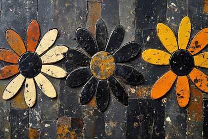 Textured Daisy Floral Pattern