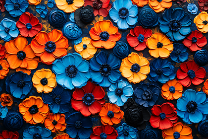 Textured Floral Bloom