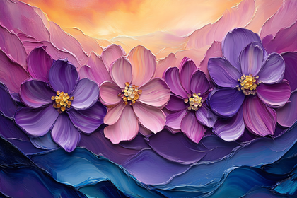 Textured Floral Impression