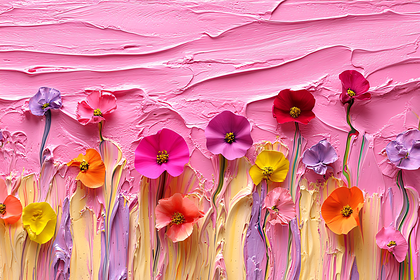 Textured Floral Painting