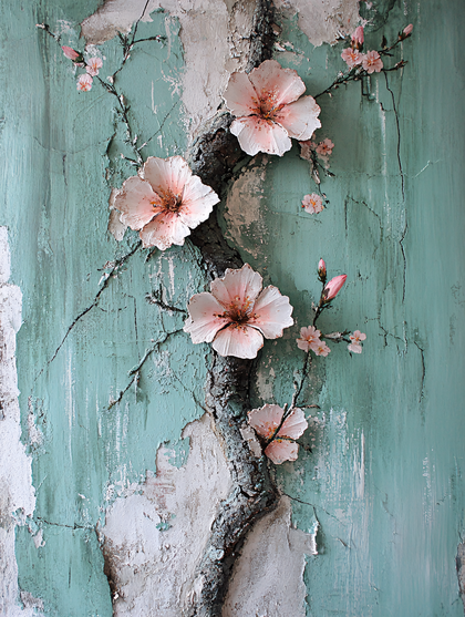 Textured Floral Wall Art