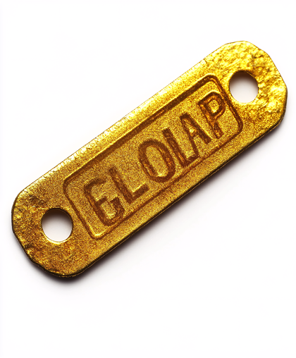 Textured Golden Metal Tag