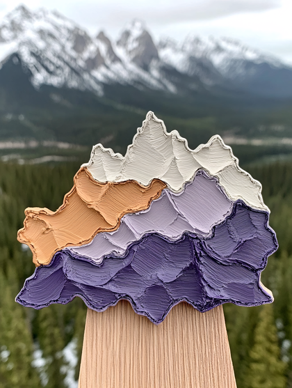 Textured Layered Mountainscape