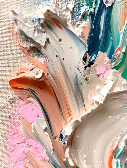 Textured Paint Strokes On Canvas