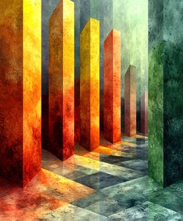 Textured Pillars Corridor