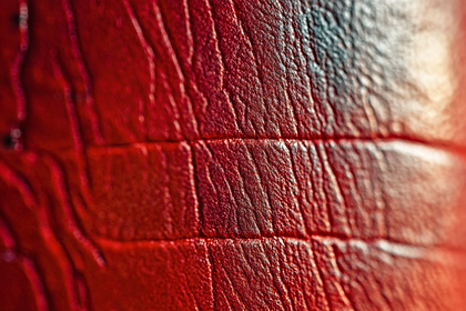 Textured Red Leather Surface