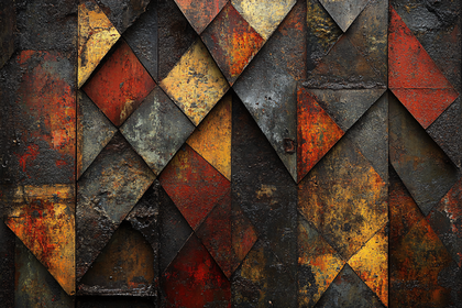 Textured Rust Diamond Pattern
