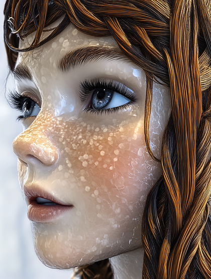 Textured Skin Woman Portrait