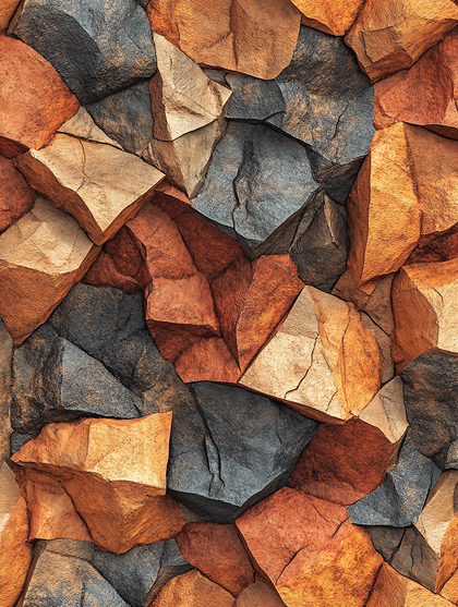 Textured Stone Wall Digital Art