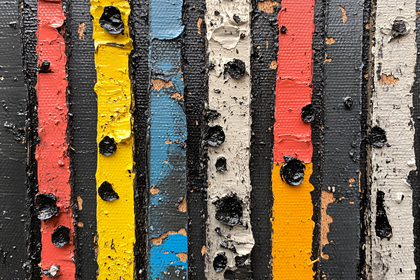 Textured Stripes Abstract Art