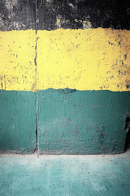 Textured Wall with Painted Stripes