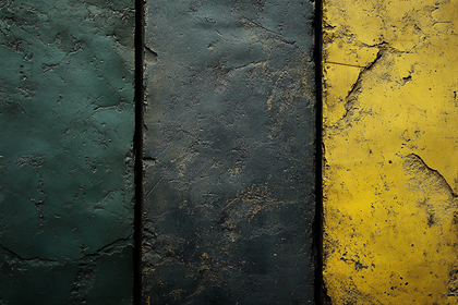 Textured Walls In Green, Black, And Yellow