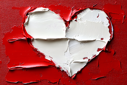 Textured White Heart