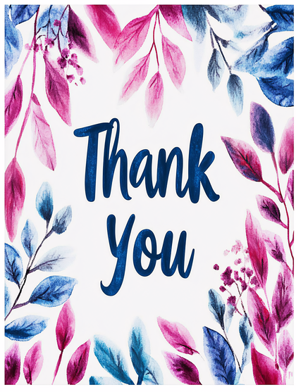 Thank You Floral Card