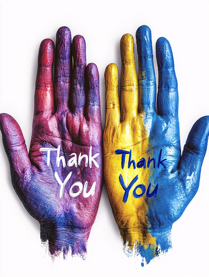 Thank You Painted Hands