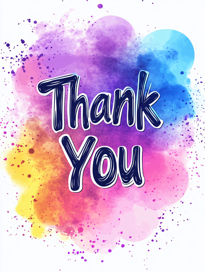 Thank You Watercolor Design