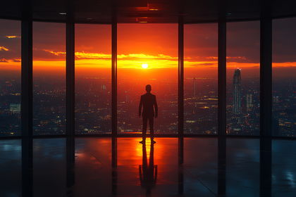 The Silhouette of a Businessman