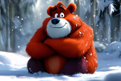 The Smiling Winter Bear