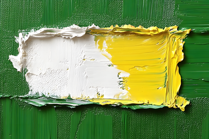 Thick Brushstrokes of Green Yellow White