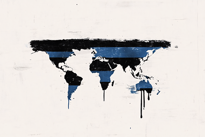 Thin Blue Line World Map