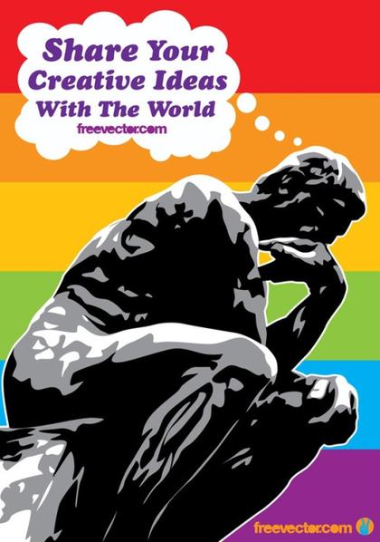 Thinker Free Vector
