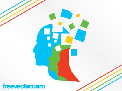 Thinking People Heads Free Vector