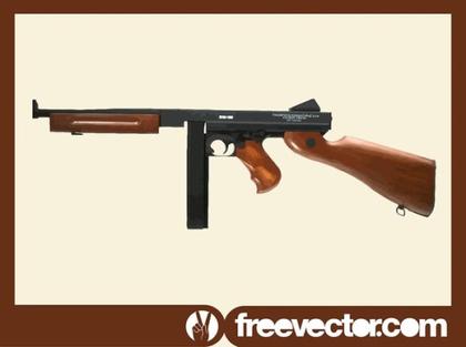 Thompson Submachine Gun Free Vector