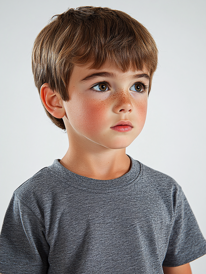 Thoughtful Young Boy Portrait