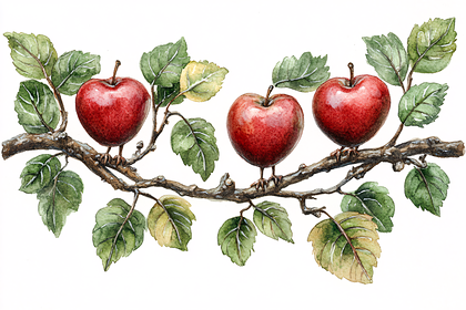 Three Apples on a Branch