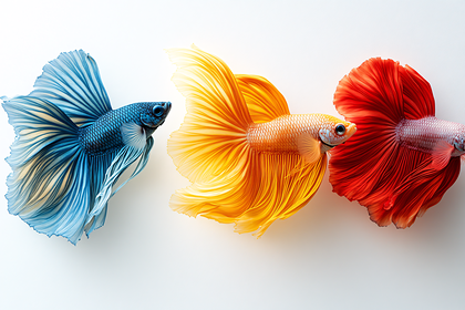 Three Betta Fish