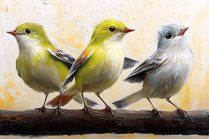 Three Birds on a Branch