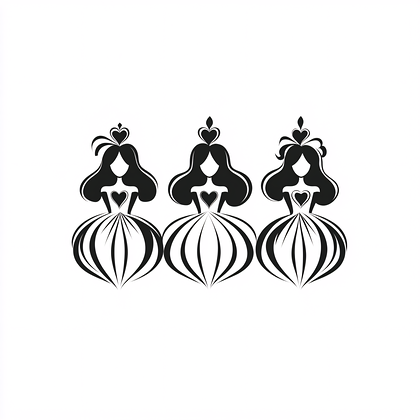 Three Black Princess Icons