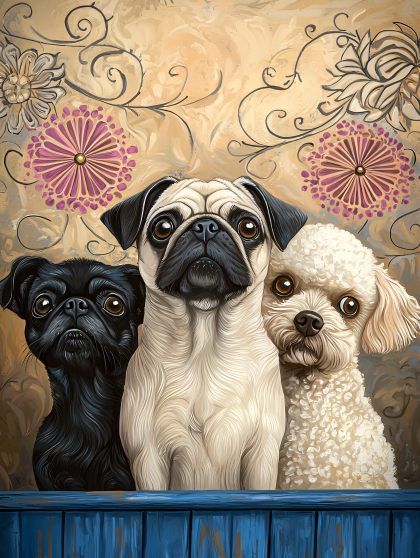 Three Dog Friends