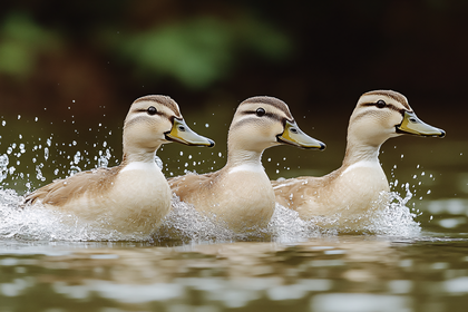 Three Ducks in Formation
